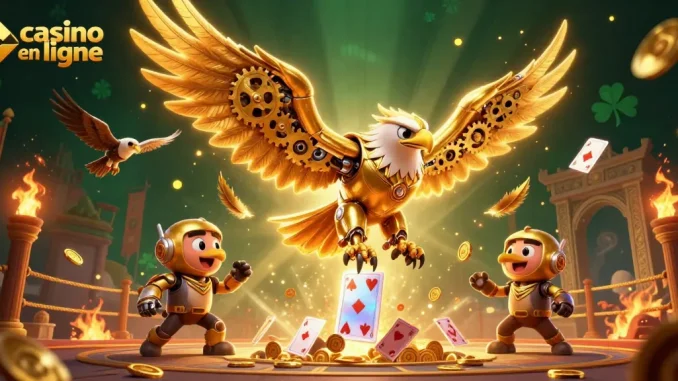 Casino en ligne : affrontez le jeu avec l'aigle cyborg et cartes holographiques