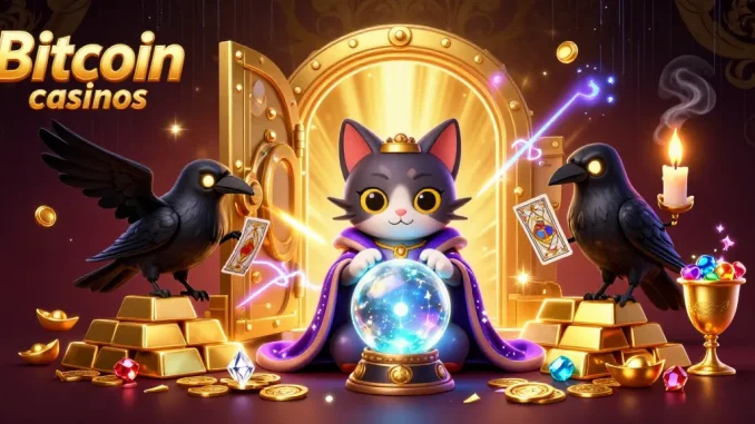 Jouez sur des Bitcoin casinos avec des bonus captivants et de l'or rayonnant.