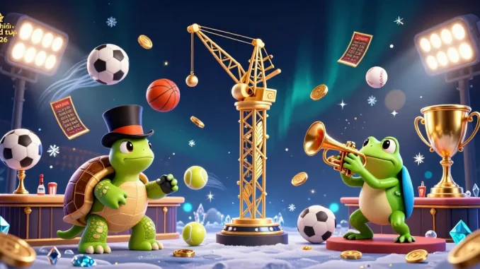 Engage in the excitement of lịch thi đấu world cup 2026 with lively sports betting elements featuring dynamic characters and game elements.