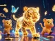 Engage with login spaceman88 in a vibrant digital casino landscape featuring a golden tiger and crypto elements